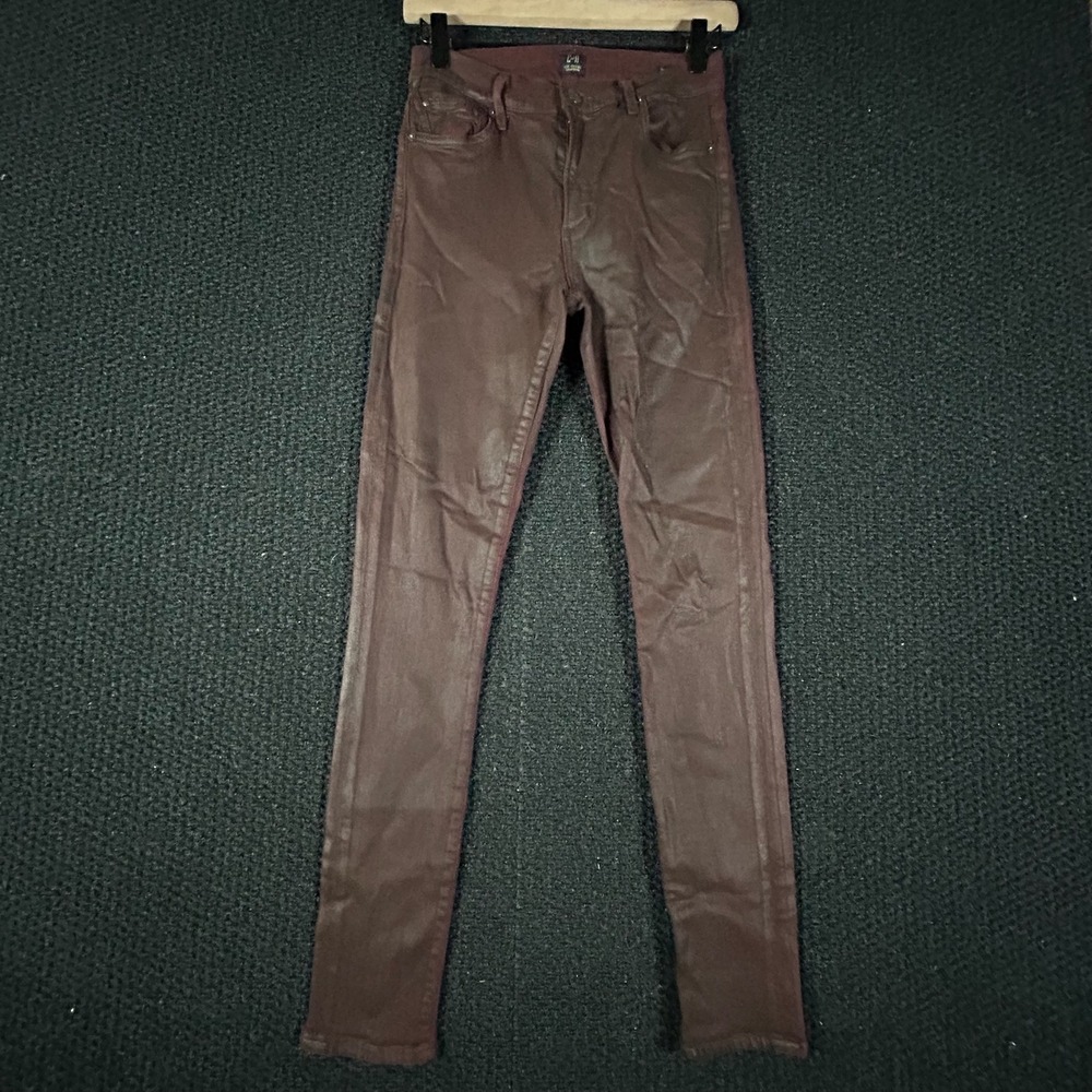 Citizens of Humanity Coated Burgundy‎ Skinny Mid Rise Jeans Women's Size 29